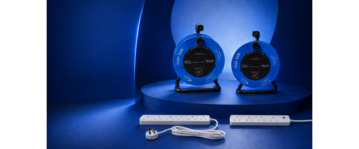 Extension Leads and Cable Reels for Site and Workshop Use