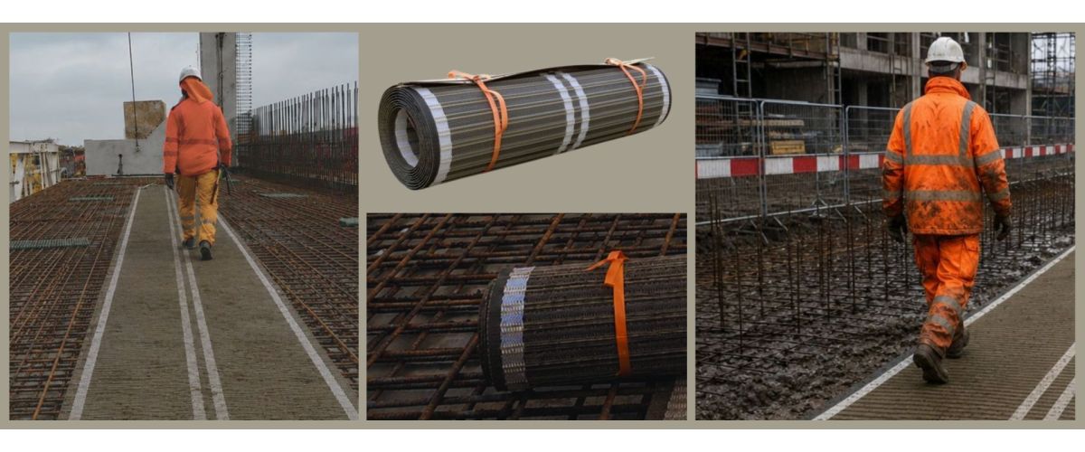 Mobi-Mat Heavy Duty Walkway Mat installed on construction site | CMT Group UK