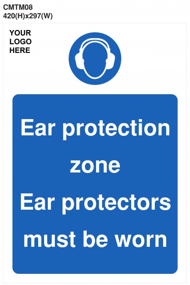 Ear Protectors Must Be Worn In This Area Sign - PVC