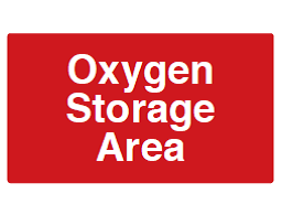 Oxygen Storage Area Sign - PVC