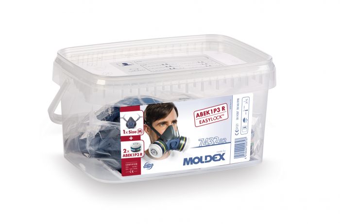 Moldex 743201 Half Mask Pack Includes 1 Pair of ABEK1 P3 Filters
