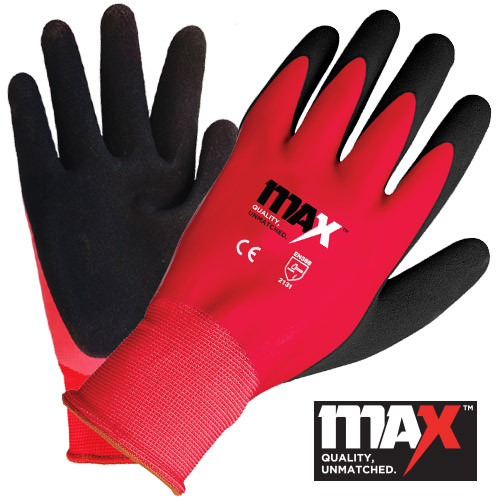 MAX Red Waterproof Glove EN388