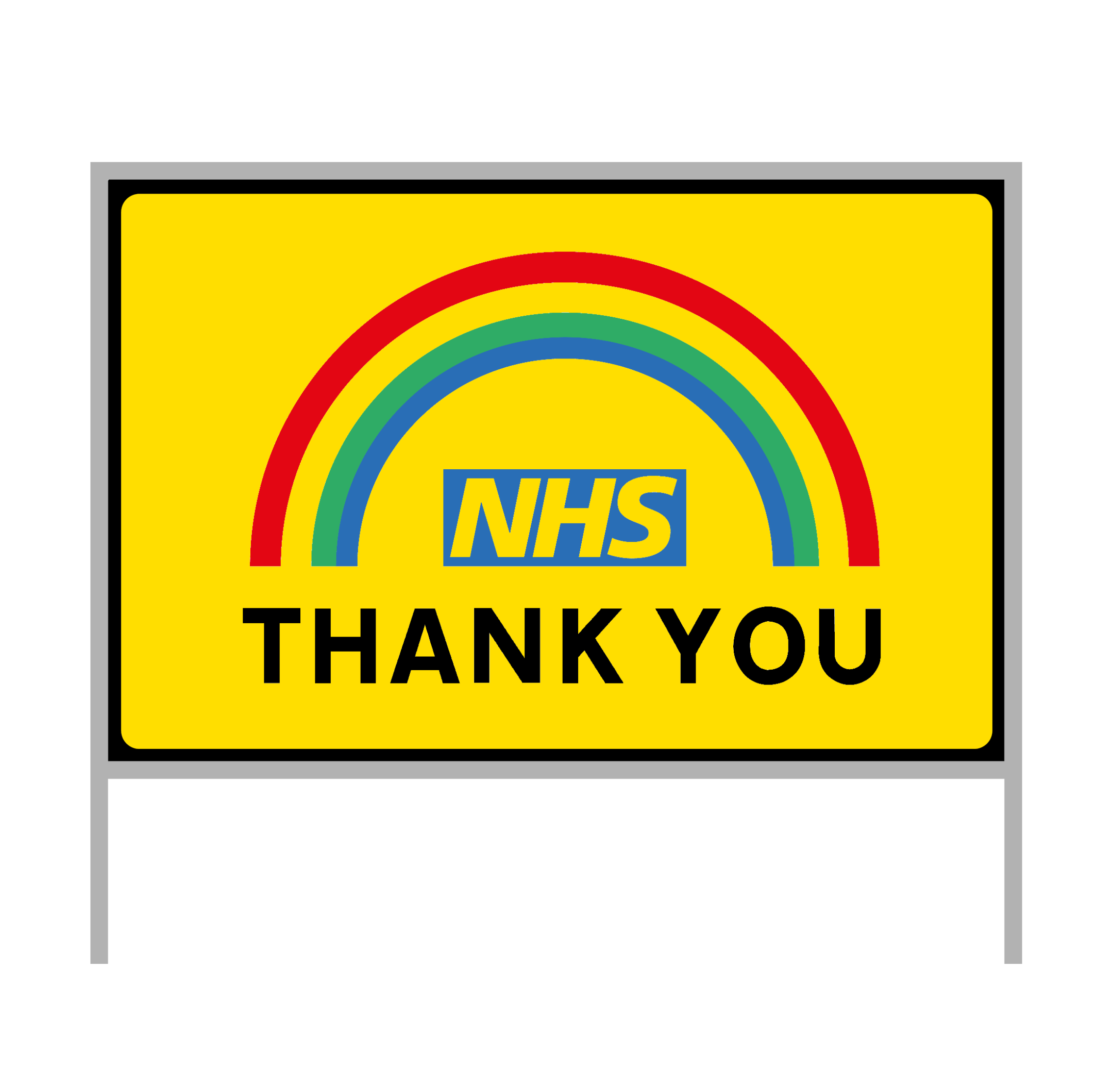 Road sign - Covid-19 - NHS Thank you - Size 1050 x 750