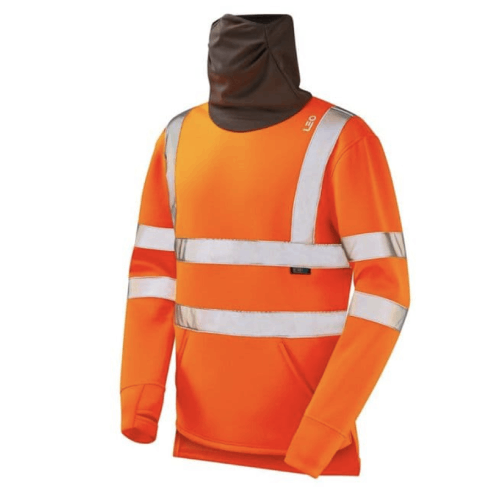 SS06-O | Snood Sweatshirt | Orange | CMT Group UK