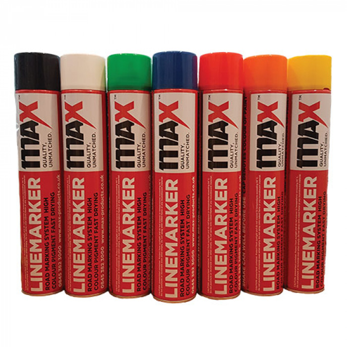 Permanent Line Marker Spray in a Range of Colours