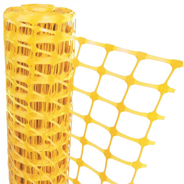 Yellow Mesh Barrier Fencing - 50m