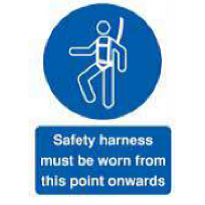 Safety Harness Must be Worn From This Point Onwards