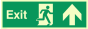 PVC Photoluminescent Sign - 300mm x 100mm - Exit up