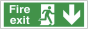 SSS08 | Site Safety Sign | Fire Exit | DOWN | CMT Group UK