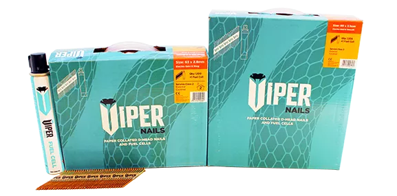 Viper 1st Fix Collated Stainless Steel Nail & Fuel Pack