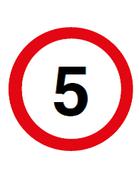 5mph Speed Limit Sign - PVC
