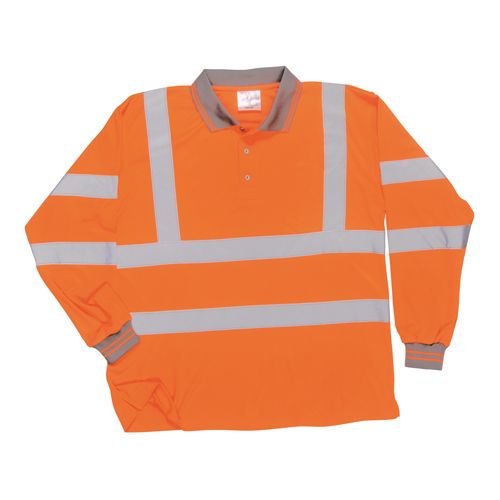 Long Sleeved Polo Shirt - Orange