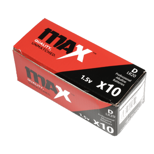 PROAA10 | MAX Alkaline Batteries | 1.5V | Battery Pack Front | CMT Group UK