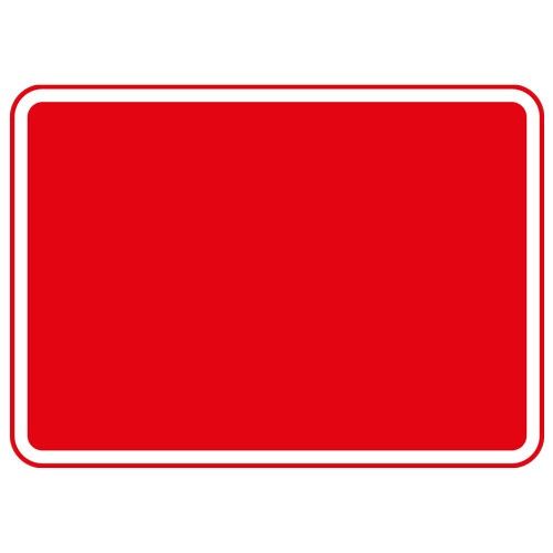 Metal Blank Plate Red 600 x 450mm