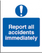 Report All Accidents Immediately  Sign - PVC