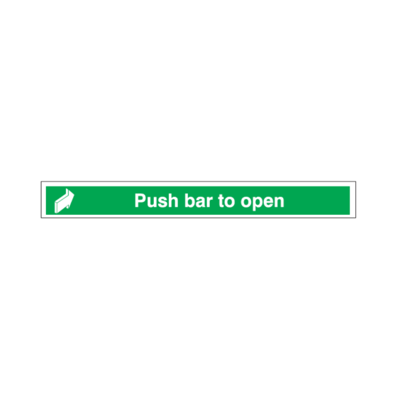 Site Sign - Rigid PVC - 75x600mm - Push Bar to Open