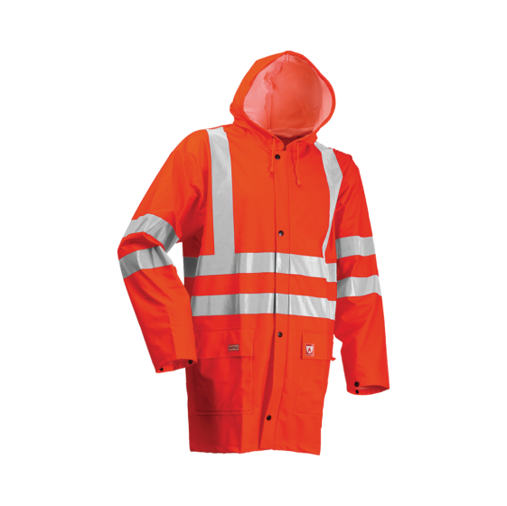 Hi Vis FR AS & Arc Rain Jacket Hi Vis Orange 2XL