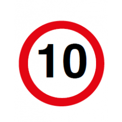 10mph Speed Limit Sign - PVC