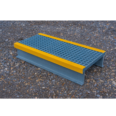GRP Step Over Platform Grey/Yellow