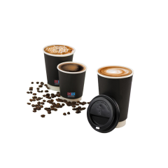 Double Wall Paper Cups (Without Lid) 12oz Pack of 500 coffee cups with beverages and lid example | CMT Group