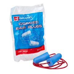 200 Blue Foam Corded Disposable Earplugs | B-Brand EEP02