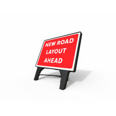 New Road Layout Ahead Q-Sign | 1050x750mm Rectangle
