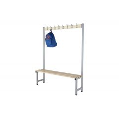 Single Sided Changing Room Bench With Hooks
