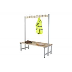Double Sided Changing Room Bench With Hooks