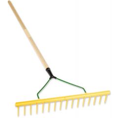 16 Tine Polypropylene Yellow/Green Rake