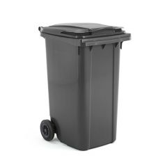 240 Litre Black/Grey Wheelie Dustbin 