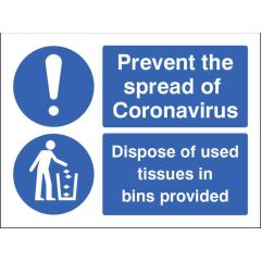 Dispose of used tissues Sign 