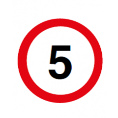 5mph Speed Limit Sign - PVC