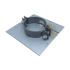 Round Base Plate with Fixings for Sign Posts