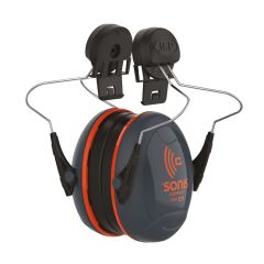 JSP Sonis Compact Medium Performance Ear Defenders - Helmet Mounted - Orange/Black