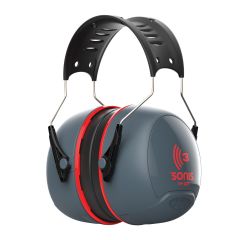 JSP Sonis 3 High Performance Ear Defenders SNR37 Red/Black Head Band 