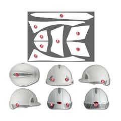 Evolite CR2 Reflective Safety Helmet Decal Kit | JSP AHV930