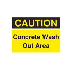 Caution - Concrete Wash Out Area Sign - PVC