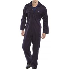 Standard Boiler Suit With Poppers - Navy