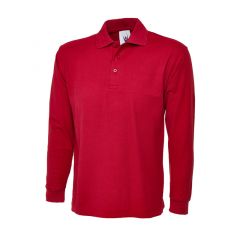 Classic Long Sleeve Polo Shirt - Red