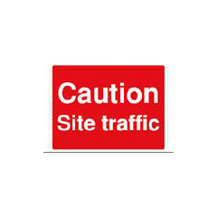 Caution Site Traffic Sign - PVC