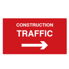 Construction Traffic Arrow Right Sign - PVC