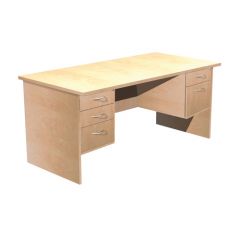 Double Fixed Pedestal Rectangle Desk