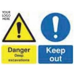 Danger Deep Excavations - Keep Out Sign - PVC