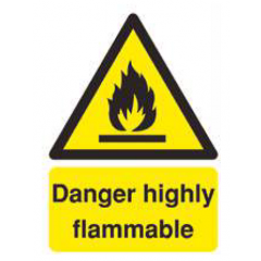 Danger - Highly Flammable Sign - PVC