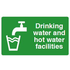 Drinking Water & Hot Water Facilities Safety Sign - PVC