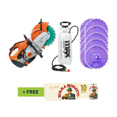 Stihl Saw Bundle c/w TS410 Saw, x10 D15E Blades, OT15L Suppression Bottle Plus a  Crate of Beer