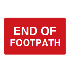 End of Footpath Sign - PVC