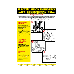 Electric shock emergency resuscitation Poster