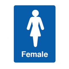 Female Toilet / Changing Room Sign  - PVC - 100 x 150mm