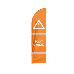 3.4m Hi Vis Sail Flag Double Sided - Base & Pole NOT Included - Printed: Plant Crossing
